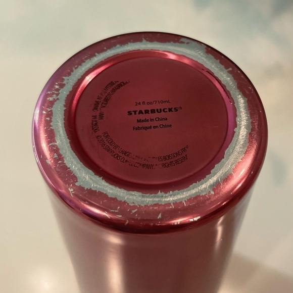Starbucks Berry Pink 2016 Stainless Steel Cold Beverage Tumbler 24 oz. - Picture 14 of 16